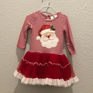 Girls Emily Rose Christmas Santa Tutu Shirt/Dress